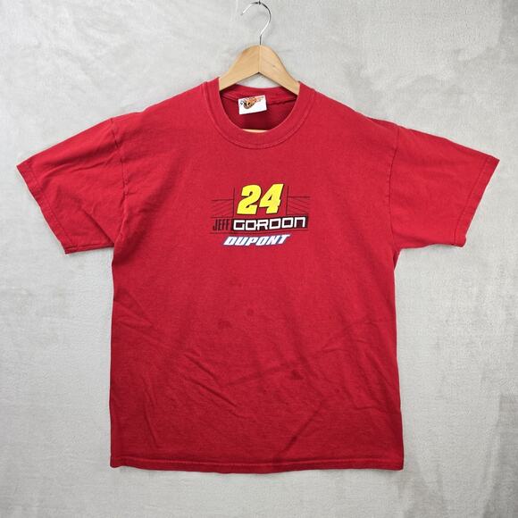 Vintage Jeff Gordon Winners Circle Mens Shirt Red Double Sided NASCAR Racing #24 - Picture 2 of 13